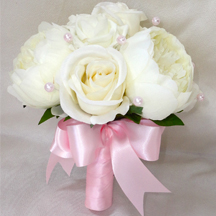 Ivory Peony & Rose Flower Girl Posy